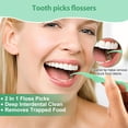 thumbnail image 3 of Floss Picks - 200 Count Wear Resistant Dental BPA Free Durable Ergonomic Design 2 in 1 Tooth Flossers for Teeth Cleaning Pack Green, 3 of 4