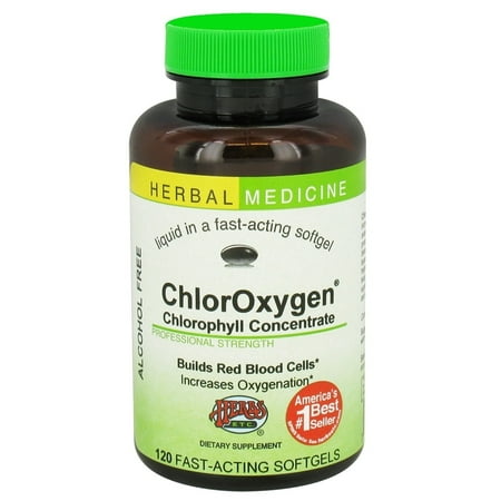 - Herbs Etc - ChlorOxygen Chlorophyll Concentrate Professional Strength Alcohol Free - 120 Softgels