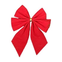 OAVQHLG3B Red Velvet Christmas Bows, 4.5 x 2.9 Inch Holiday Ribbon Bows for Indoor & Outdoor Decorating | Perfect for Christmas Trees, Wreaths, Garlands, & Gifts