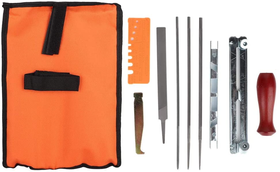Chainsaw Sharpening Kit, 10Pcs Chainsaw Sharpener File Kit Chain