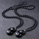 thumbnail image 3 of Collar de cuarzo rosa natural, obsidiana de hielo y fluorita, colgante de piedra preciosa de cristal curativo, colgante de amuleto de protección, piedra, 3 of 4