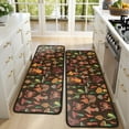 thumbnail image 4 of Kitchen Rugs Sets Of 2,Colorful Mushroom Plant Brown Pattern Anti Fatigue Kitchen Mat Rugs Non Slip Washable,Decorative Kitchen Floor Mats for Kitchen,Sink,Laundry,17"x47"+17"x47", 4 of 5