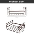 thumbnail image 3 of Metal Pull Out 1 Tier Under Cabinet Storage Rack, Shatterproof, Durable Space Saving Convenient Kitchen Drawer Wire Organizer, Undershelf Basket (Black) Pack Of 1, 3 of 4