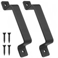 thumbnail image 1 of voxmude Tiradores de puerta, paquete de 2 manijas de puerta de entrada corredera de 7.4 pulgadas de largo, tiradores frontales rústicos, herrajes para gabinete, cobertizo, armario, puerta de garaje, p, 1 of 5