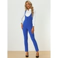 thumbnail image 3 of Mono elegante Allegra K con tirantes y pierna recta para mujer Azul XL, 3 of 5