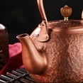 thumbnail image 5 of Classic Pure Copper Teapot without Coating, 2L Tea Kettle with Tea Ball for Loose Leaf, Chinese Style Real Copper Tea Pot for Stovetop Safe, 5 of 6