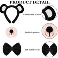 thumbnail image 6 of Yvsxxv 1Set Black Bear Ear Nose Tail Bow Tie Headband Party Accessories, 6 of 7