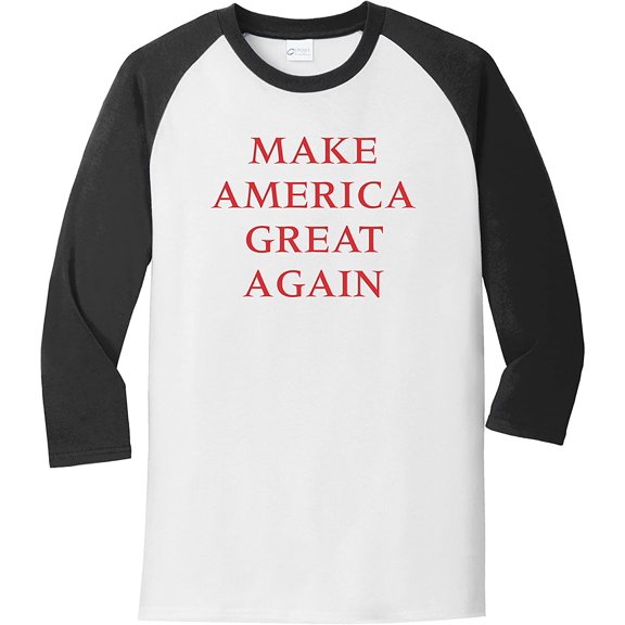 Donald Trump Make America Great Again Baseball Tee Shirt Black