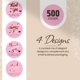 thumbnail image 2 of Pegatinas IBAKE Thank You, 1.5 pulgadas, color rosa/oro rosa, 500 unidades, 2 of 8