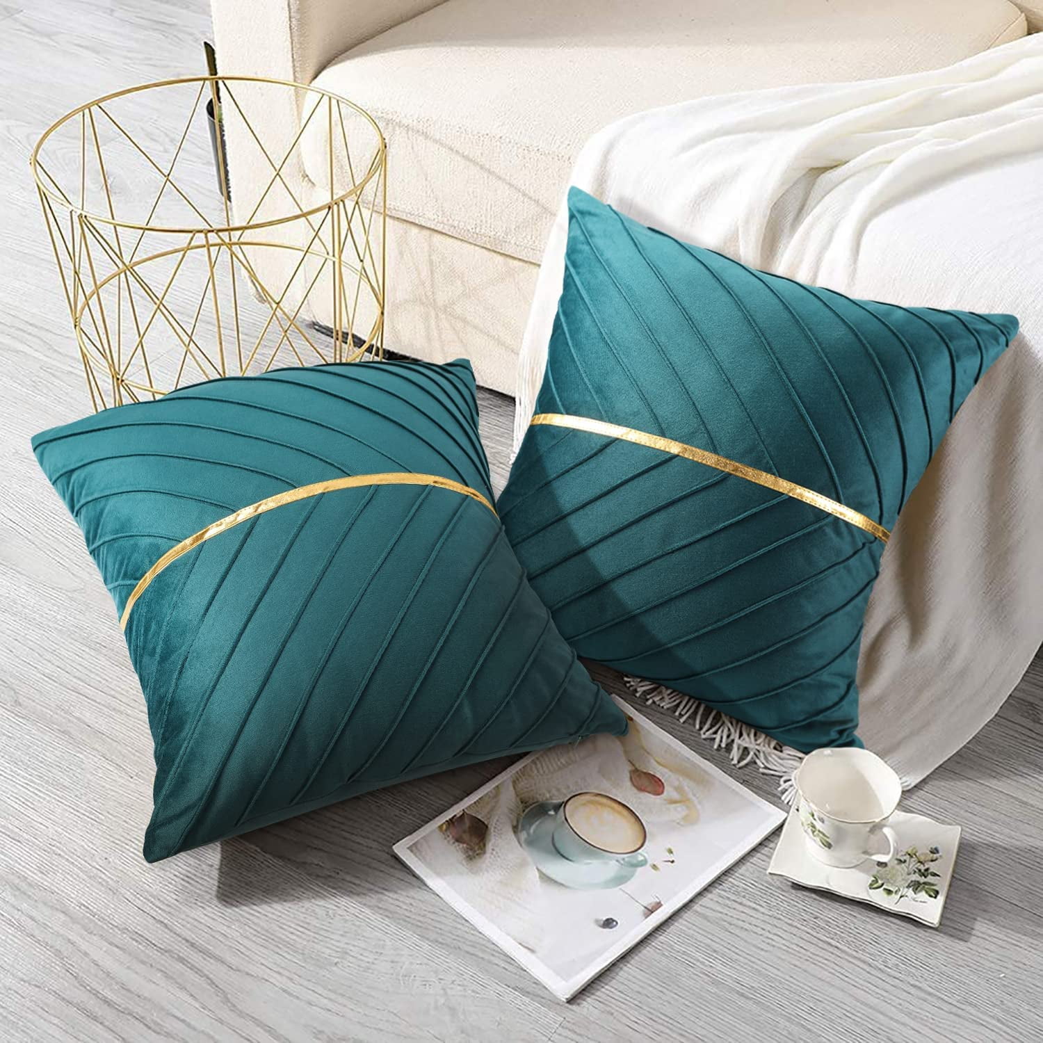 Teal and green throw pillows hotsell