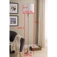 thumbnail image 3 of Room Designs Floor Lamp Brushed Nickel; White Contemporary Round, 3 of 3