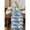 thumbnail image 4 of nqOlkjepod Blue Garden Table Runner 72 Inches Long Farmhouse Dress Scarves, Retro Mountain Tree Forest Landscape Dining Tablerunner for Coffee Table/Kitchen Island/Party Décor, 13" x 72", 4 of 8