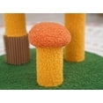 thumbnail image 3 of Vibrant Life 24.5" Mushroom Design Cat Tree with Perch, Scratcher and Grooming Brush, Orange/Green, 3 of 10