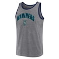 thumbnail image 2 of Men's Fanatics  Heather Gray Seattle Mariners Primary Tank Top, 2 of 3
