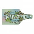 thumbnail image 1 of Modern Cutting Board, Hippie Life with Man and Woman Peace Pacifism Liberal Sketch Illustration, Decorative Tempered Glass Cutting and Serving Board, Wine Bottle Shape, Multicolor, by Ambesonne, 1 of 1