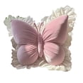 thumbnail image 1 of Cojín decorativo con forma de mariposa para sofá, ideal para fotos. Cojín lumbar con soporte para la espalda. Rosa, 1 of 9