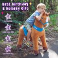 thumbnail image 2 of PonyCycle Ride-On Horse Toy for Kids, No Battery Riding Toy with Hand Brake, Indoor Outdoor Use, Ages 4-7, Brown, E437, 2 of 8