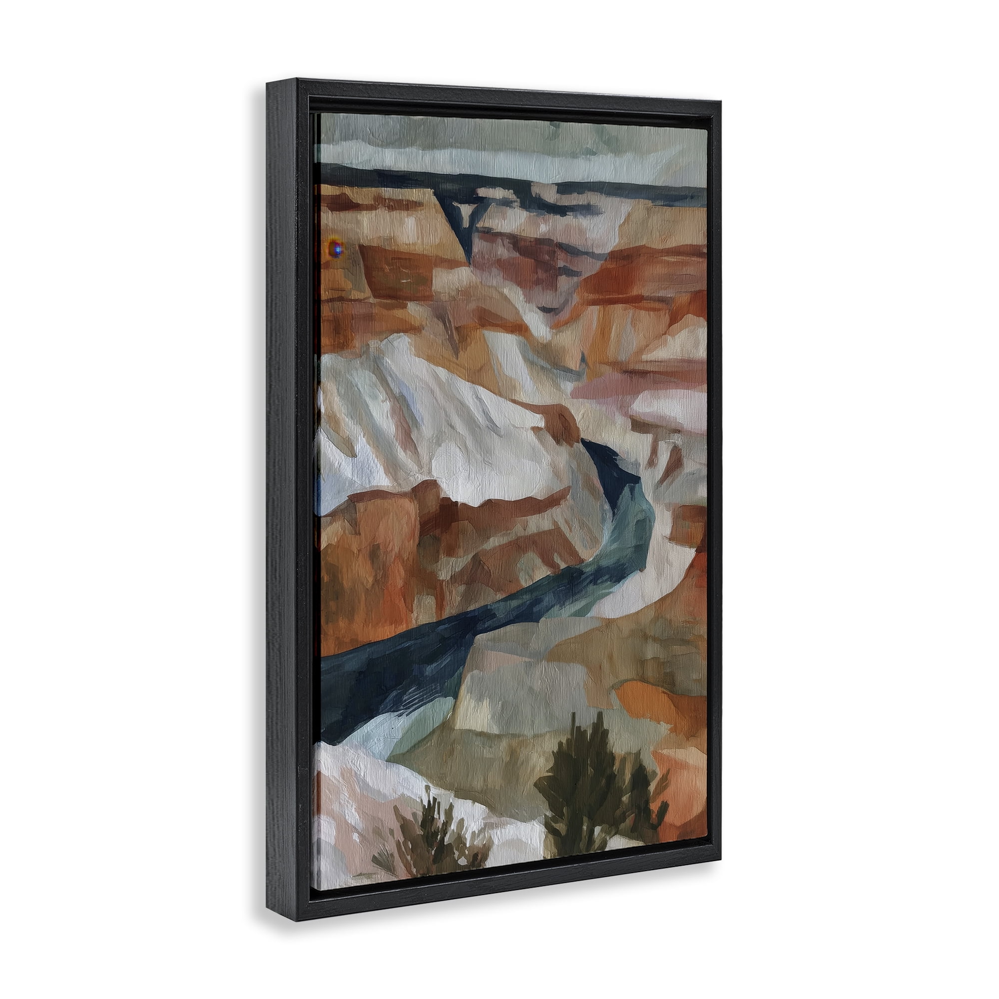 Stupell Industries Canyon Rim Textures Impression Black Framed Floater Canvas Wall Art, design by Chromatic Storm Studio
