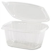 Genpak AD08 Clear Hinged Deli Container, 8oz, 5 3/8 x 4 1/2 x 1 1/2, 100/Bag, 2 Bags/Carton