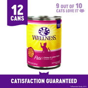 Wellness Complete Health Natural Grain Free Wet Canned Cat Food, Chicken & Lobster, 12.5-Ounce Can (Pack of 12)