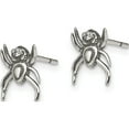 thumbnail image 2 of Sterling Silver Antiqued Cz Spider Post Earrings (10.15 X 7.1) Made In India qe13364, 2 of 5