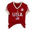thumbnail image 7 of MEICHEN Women's Short Sleeve Patriotic Graphic Tee Us 250th Anniversary Print V Neck T Shirt Summer Casual Top Blouse, 7 of 7