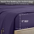 thumbnail image 4 of PRATYUX 6-Piece Split Head California King Sheet Set - 700-Thread Count 100% Egyptian Cotton - Sheet Set - 12" Deep Pockets - 28" Split, Plum Solid, 4 of 7