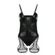 thumbnail image 1 of NECHOLOGY Ropa Interior Mujer Adulto Lencería Sexy Para Mujer Para Sexo Lencería para mujer con encaje floral a presión en la entrepierna, body de una pieza Negro Grande, 1 of 7
