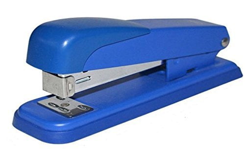 Desk Stapler Grey Heavy Duty Metal Manual Business, Press Down & Staples 20 Sheets Capacity, Easy To Refill and Use! By Mega Stationers
