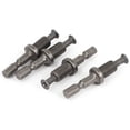 thumbnail image 1 of Adaptador de mandril de taladro de 4 piezas de 1/4" vástago hexagonal a rosca 3/8"-24UNF con tornillo inverso, 1 of 1