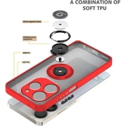 Case for Tecno Spark 10 Pro Case with Stand, Compatible with Magnetic Car Phone Mount, Ultra Slim Tecno Spark 10 Pro Phone Case for Women Men Shockproof Protective Cases Cover (Red)