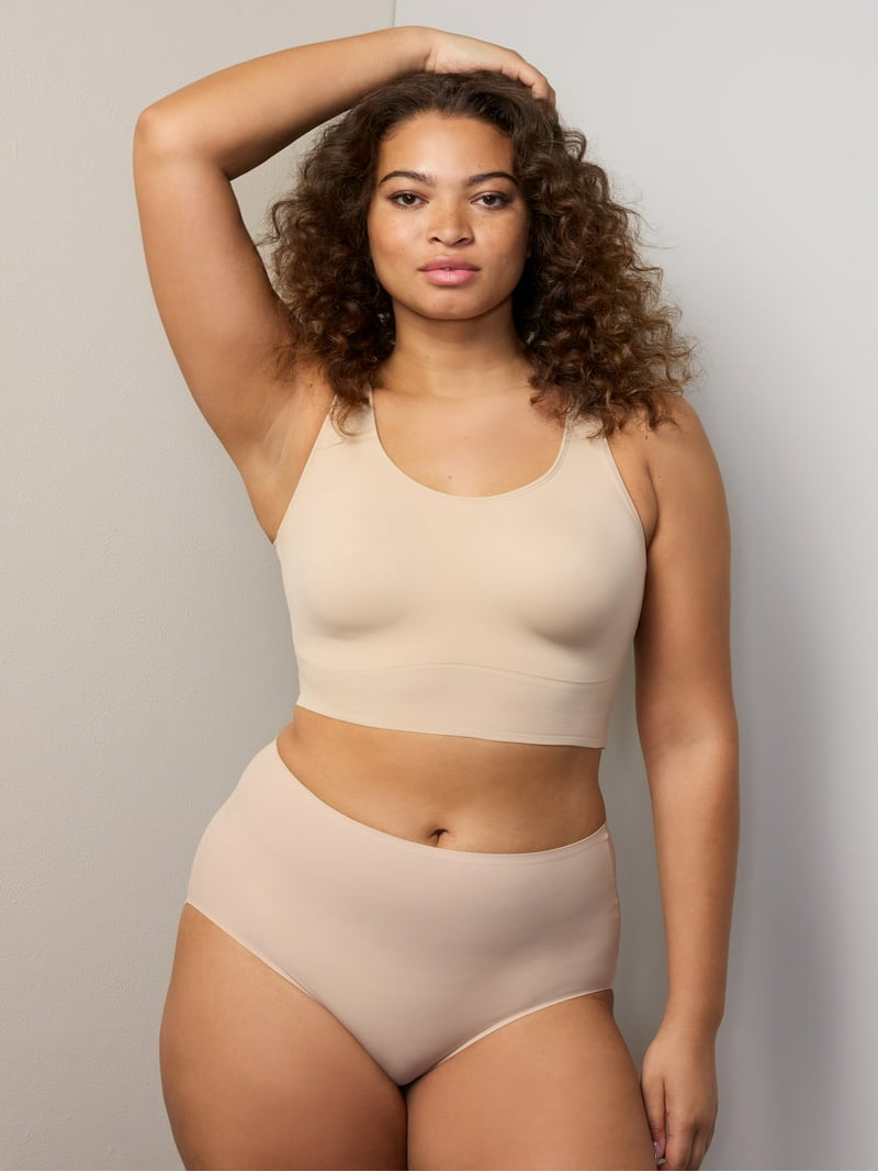 Cupid Women's Firm Control Top Shaping Scoop Neck Lounge Bra