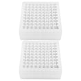 thumbnail image 1 of 2 cajas de congelación de laboratorio con tapa, 100 ranuras para tubos de 1,8/2/5/10 ml, contenedor de almacenamiento criogénico de plástico para soporte de tubos de plástico de laboratorio, 1 of 7