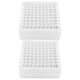 thumbnail image 1 of 2 cajas de congelación de laboratorio con tapa, 100 ranuras para tubos de 1,8/2/5/10 ml, contenedor de almacenamiento criogénico de plástico para soporte de tubos de plástico de laboratorio, 1 of 7