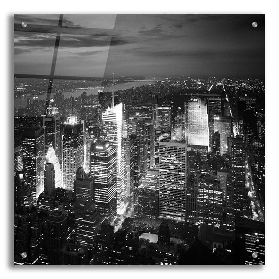 Epic Art 'NYC Nights' by Nina Papiorek, Acrylic Glass Wall Art, 24"x24"