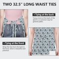 thumbnail image 6 of Light Blue Christmas Tree Apron-Garden Aprons for Women with Pockets-Cotton Linen Waterproof Kitchen Cooking Gardening Aprons Adjustable for Kitchen,Cooking,BBQ and Salon 32"x27", 6 of 7