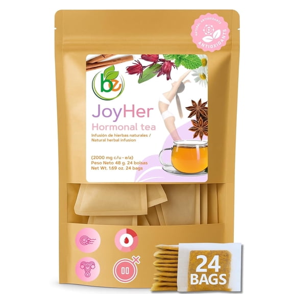 Women’s(Mujere)Herbal Tea–24 Tea Bags–Traditional Traditional Hormone Balance Infusion,Chamomile,Cinnamon,Hibiscus,Anise,Spearmint,Dong Quai,Chaste Berry & Black Cohosh Authentic Botanical Blend