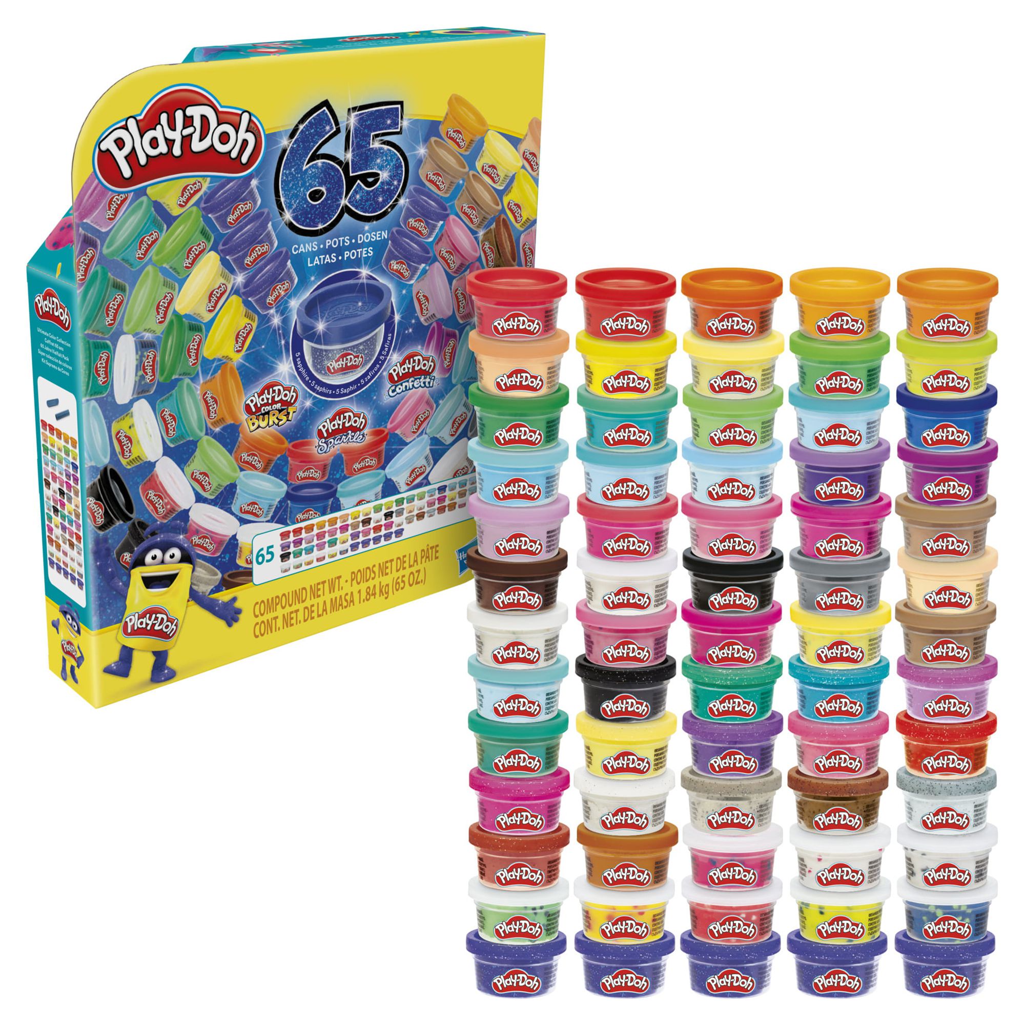 Play-Doh Ultimate Color Collection 65-Pack of Assorted 1-Ounce Cans - image 3 of 7