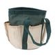 thumbnail image 4 of Bolso de mano de 6 bolsillos para hombres y mujeres, verde con detalles en crema, solución ideal para guardar herramientas de jardinería, organizador de herramientas de jardín de tela Oxford, 4 of 8