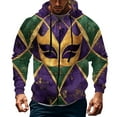 thumbnail image 2 of Resicozy Mardi Gras Full-Zip Up Hooded Casual Sweatshirts with Pocket Long Sleeve Sweatshirt Sports 2026 Hooded Jackets Light Purple 3XL, 2 of 4