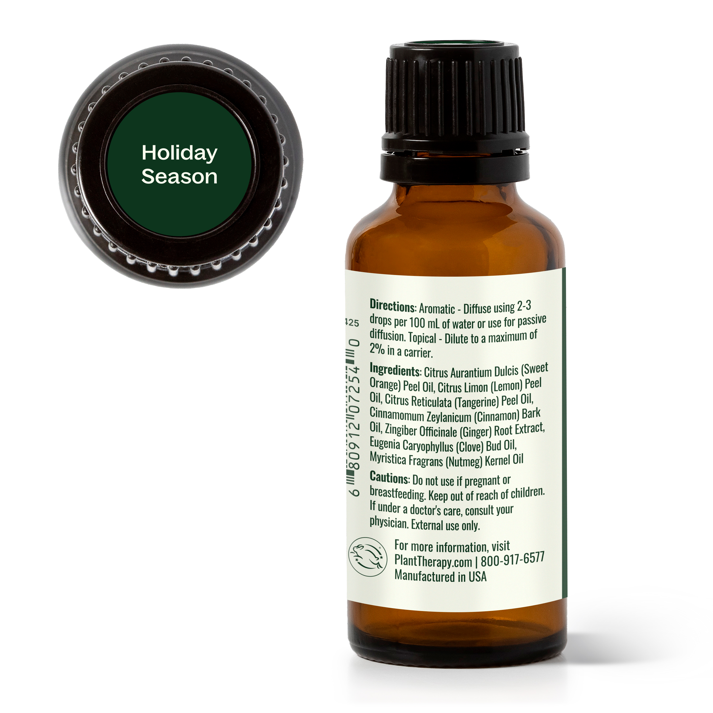 Plant Therapy Holiday Season Essential Oil Blend 30 mL (1 oz) 100% Pure, Undiluted, Natural Aromatherapy