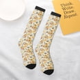 thumbnail image 4 of Daiia Sports Socks Hippie Bee Honeycomb Printed Novelty Crew Socks for Men Women Knee High Socks Cotton Socks Soft & Breathable Support Unisex Socks, 4 of 9
