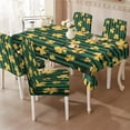 thumbnail image 2 of TSOVTHRID Gold Shamrock Stripe Print 5-Piece Table and Chair Cover Set, Rectangle Tablecloth with Chair Slipcovers Removable Table Cloth for Dining Room, St. Patrick's Day Decor, 2 of 7