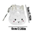 thumbnail image 3 of DAMAI Bunny Fur Keepsake Keychain,Transparent Rabbit Hair Storage Bottle,Funny Rabbits Shape Hair Storage,Clear Pet Furs Collector Pendant Decors Pet Lover, 3 of 9