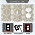 thumbnail image 3 of Yayeee Duplex Wall Plate 1-Gang 4.5"x2.7" Home Receptacle Light Switch Decorative Outlet Cover, Light Brown Pattern, 3 of 7