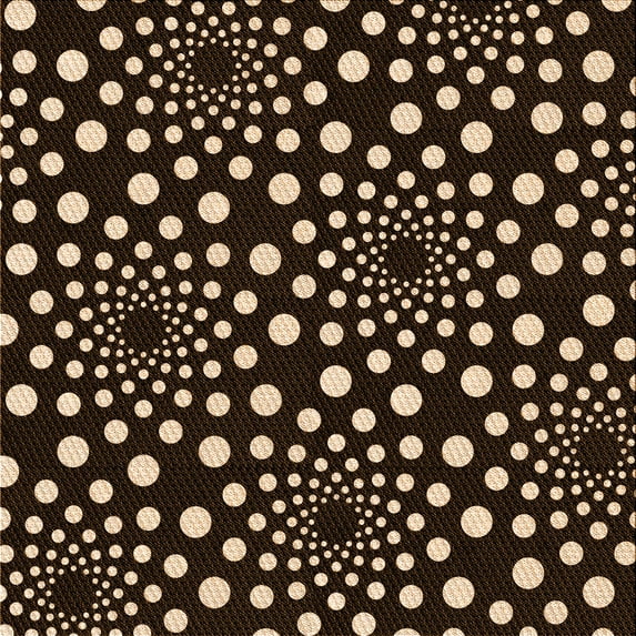 Ahgly Company Indoor Square Patterned Black Bean Brown Area Rugs, 5' Square