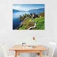 thumbnail image 2 of WERPE Beautiful Scenery Landscape of Ruins of Urquhart Castle Along Loch Ness Scotland - Canvas Art Wall Art -, 2 of 4