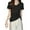 Black, variant on yillto Womens V Neck Shirts Cotton Short Sleeve Plain Tunic Tops Basic Summer Tshirts Clothes