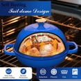 thumbnail image 3 of Olla holandesa Umite Chef de hierro fundido esmaltado, 6 litros, azul oscuro, 3 of 9