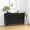 thumbnail image 1 of vidaXL Sideboard Black 110x35x70 cm Solid Pinewood, 1 of 5